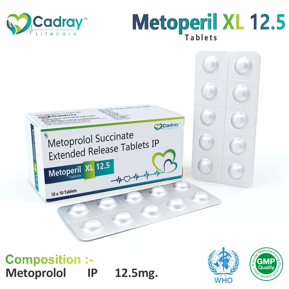 Metoprolol 12.5 XL Tablet | Cardiovascular Therapy | Best Price for PCD Pharma Franchise